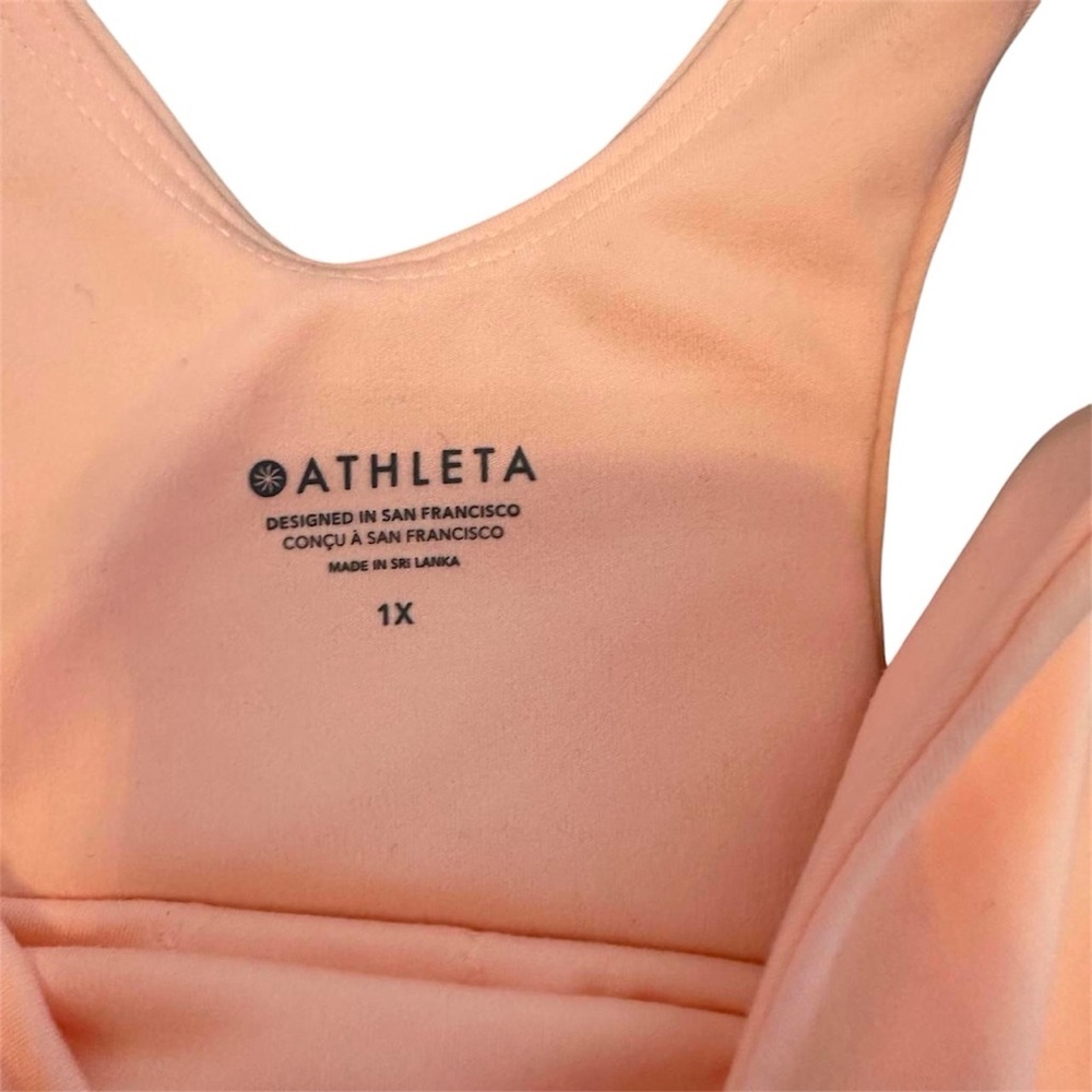 NWT ATHLETA Orange/peach SHANTI CROP TANK 3.0 - Picture 3 of 4